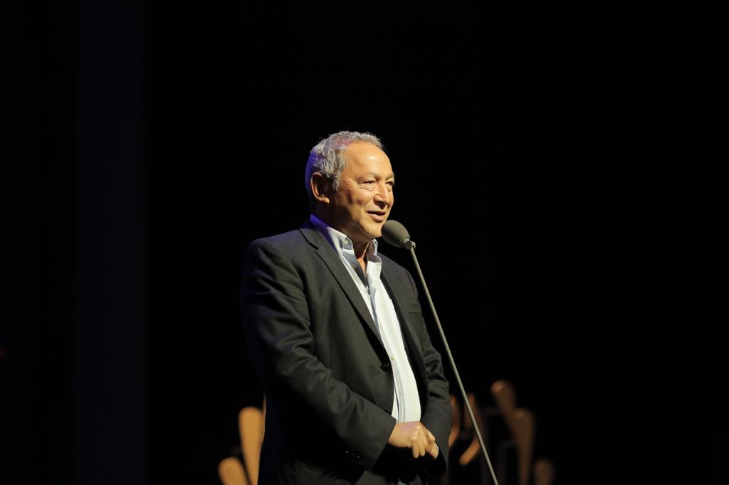 Samih Sawiris giving a speech 