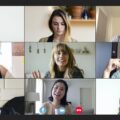 A hybrid team on a video call communicating with clarity and presence.